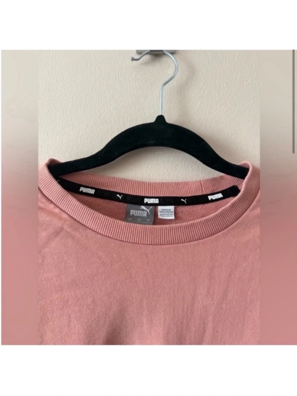 Puma Men’s Pink and Gray Colorblock Crewneck